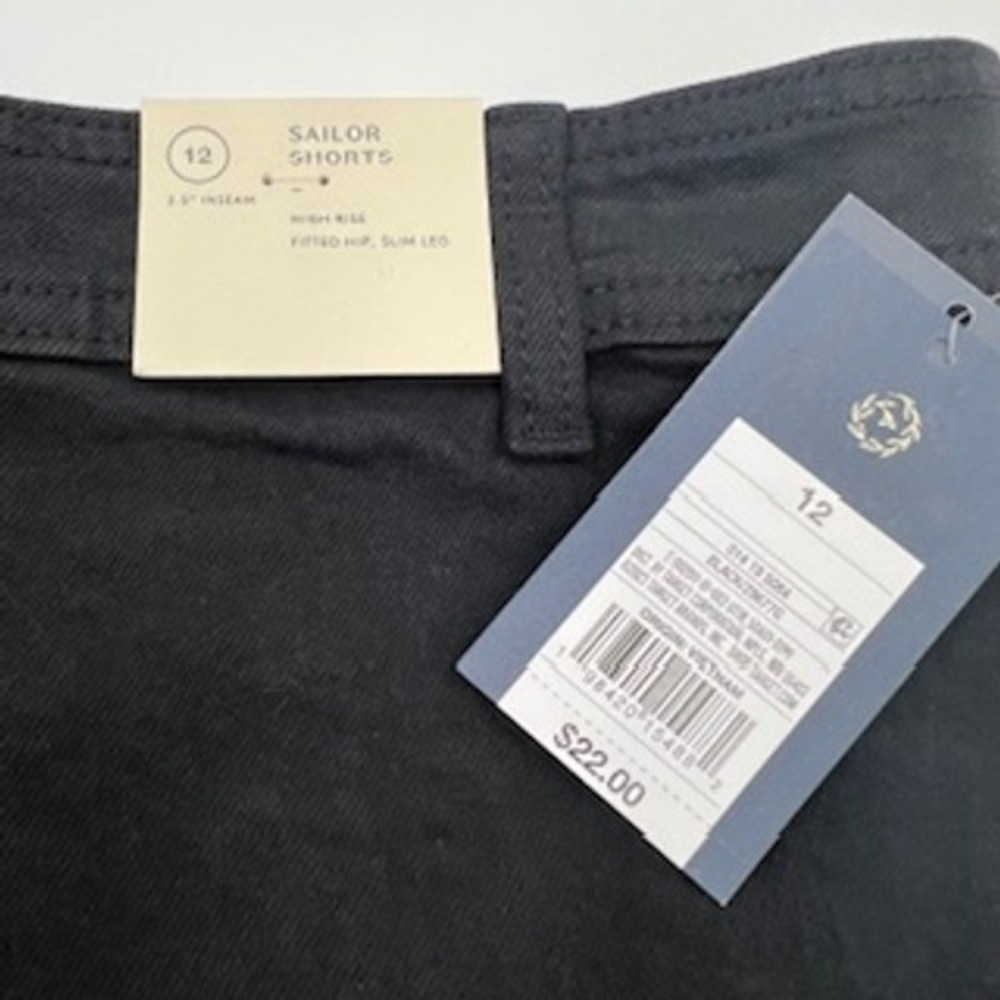 Universal Thread Womens High-Rise Sailor Shorts Black Size 12 NWT - Picture 2 of 8